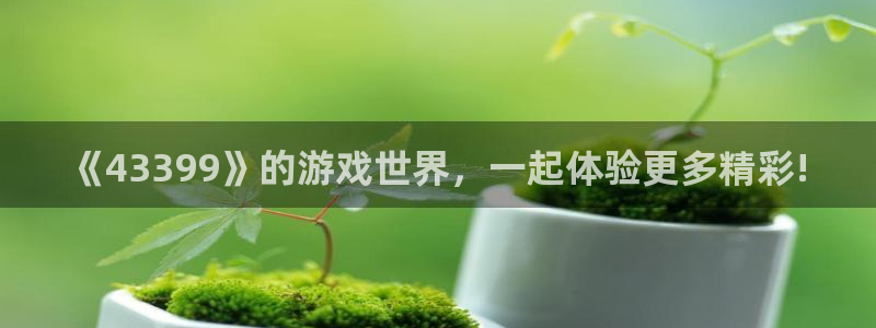 沐鸣2娱乐平台登录：《43399》的游戏世界，一起体验更多精