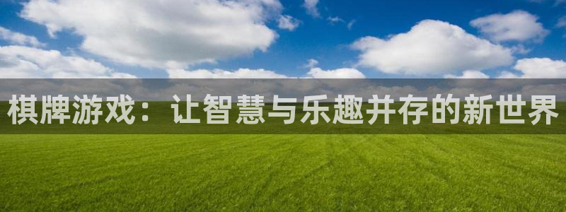 沐鸣2注册登录：棋牌游戏：让智慧与乐趣并存的新世界